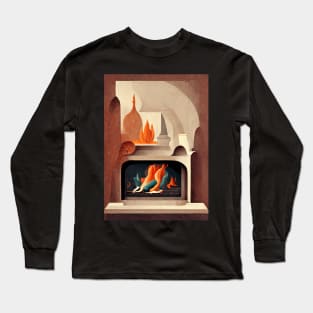 Fireplace Vibes Long Sleeve T-Shirt